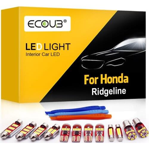 16Pc+ LED Interior Light Bulbs Kit for Honda Ridgeline 2006-2020 Dome Map Indoor Trunk Light Canbus Car LED Lamp Package Upgrade