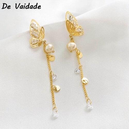 Korean Fashion Jewelry 2021 Temperament Hollow Butterfly Earrings Temperament Trend Earrings The Earrings Women