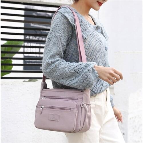 Fashion Waterproof Messenger Bag Women Shoulder Bag Nylon Handbag Large Capacity Small Women Phone Bag Crossbody Purse 6 Colors
