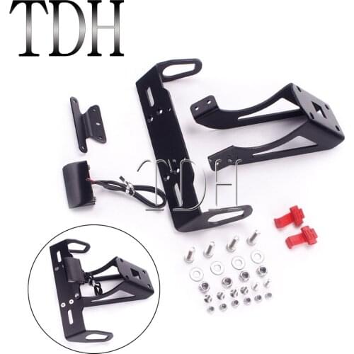 Black Tail Tidy Fender Eliminator Kit License Plate Holder Mounting Bracket For Kawasaki Z1000 Z 1000SX Ninja 1000 2010-2016
