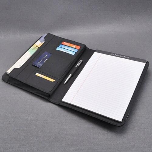 A4 document organizer leather document folder a4 file folder padfolio manager bag memo pad business office supplies balck 1173