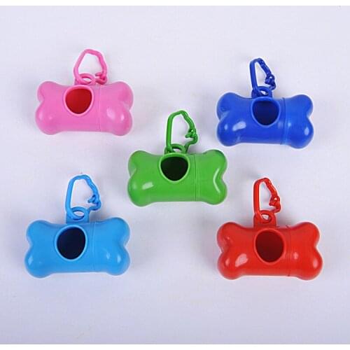 Portable Pet Dog Cute Bone-shaped Dispenser Garbage Case Included Dog Pet Pick Up Waste Poop Bags Pet Supplier Pet Waste Bag
