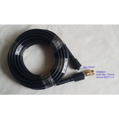 Hose with connector core diameter 15mm Two ends are M22*1.5*15mm Car washer hose 400Bar 5800PSI high pressure spray water