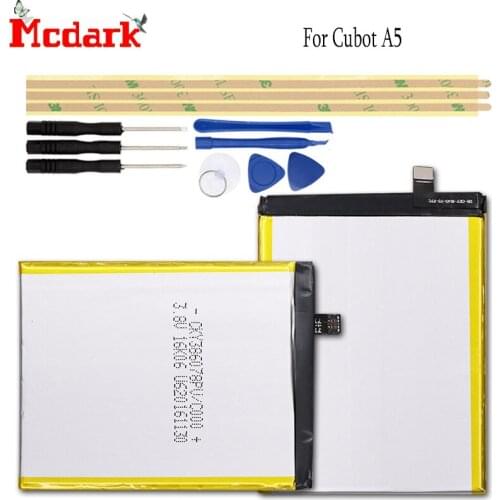 Mcdark For Cubot A5 Battery Replacement High Quality Large Capacity 3000mAh Back Up Bateria For Cubot A5 Smart Phone with Tools