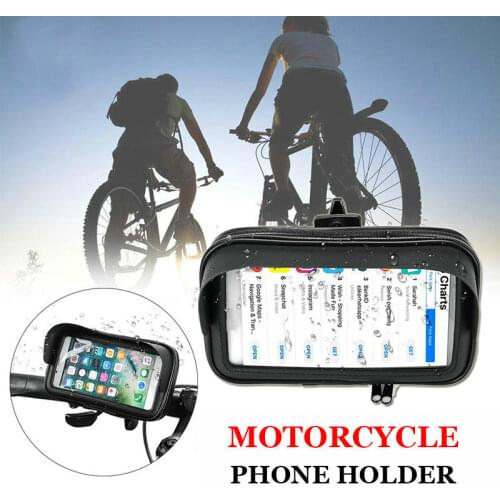 Bicycle Motorcycle Reaview Mirror Mobile Phone Holder Bag For iPhone Samsung Huawei GPS Waterproof Cycling Handlebar Case Mount