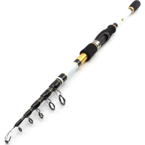 1.8M 2.1M 2.4M 2.7M telescopic carbon lure rod Spinning Casting Fishing rod Travel fishing Tackle Lure Weight 7-28g M power