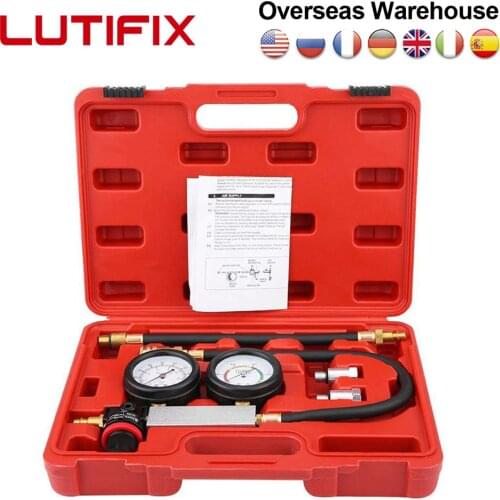 Mr Cartool TU-21 4Pcs Cylinder Leak Tester Compression Test Kit Cylinder Petrol Engine Compression Leakage Leakdown Detector