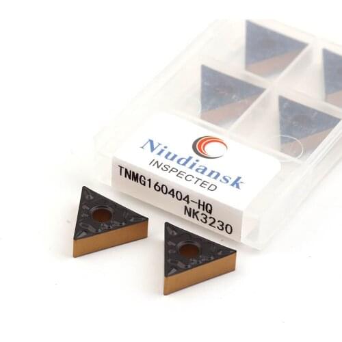 TNMG160404-HQ NK3230 TNMG160408 CNC Lathe Cut Turning Tools Carbide Insert Triangle Twocolor Coating Better Abrasion Resistance
