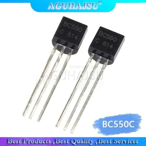 50PCS BC550C + BC560C each 25pcs BC550 BC560 TO92 Transistor DIP-3 45V 0.1A TO-92 New Original