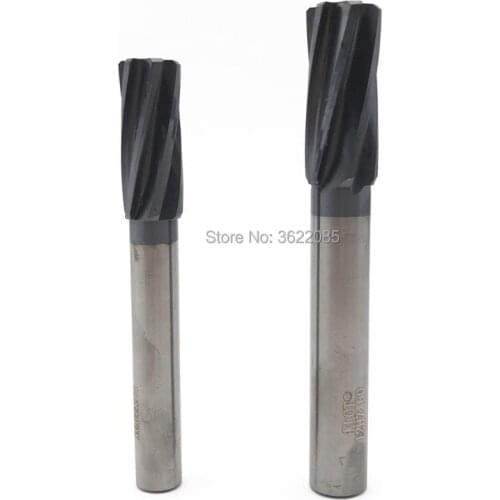 KLOT HRC55 TiCN Coated Solid Carbide Chucking Machine Reamer 12mm H7*Shank 10mm length 80mm Spiral Flute
