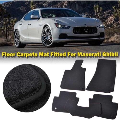 Custom Fit Solid Nylon Auto Odorless Front+Rear All Weather Car Floor Mats Liner Protection Carpets For LH/RH Maserati Ghibli