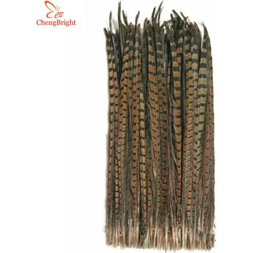 CHENGBRIGHT 28-30 Inch (70-75CM) Natural Pheasant Tail Feathers Hair Extension For Wedding Decorations Diy Feather Plumes