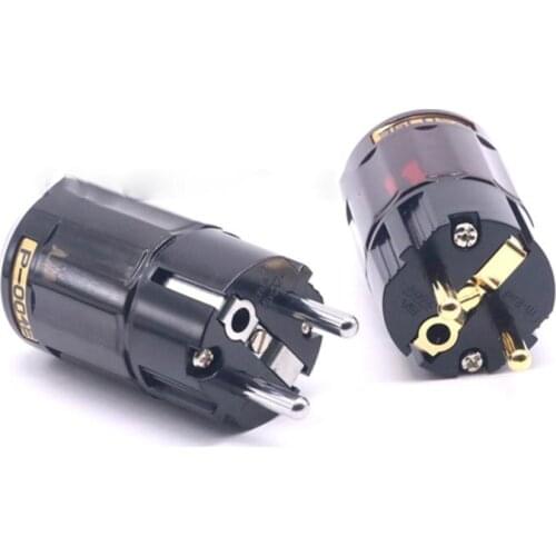 Hi-End Pair P-004E EUR AC Power plug Schuko plug C-004 IEC Connector HIFI Mains Power Plug