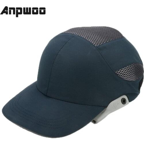 Safety Bump Cap With Reflective Stripes Lightweight and Breathable Hard Hat Head Helmet Workplace Construction Site Hat Black