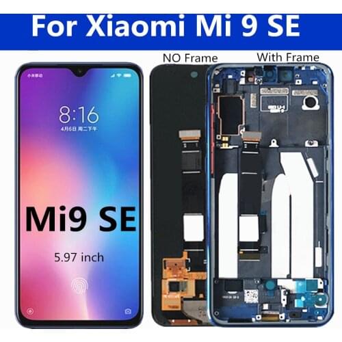 AMOLED For Xiaomi MI 9 SE Mi9 SE LCD Display Touch Screen Digitizer Assembly with Frame For Xiaomi Mi 9SE Display