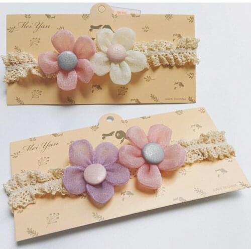 1 PCS Fashion Handmade Floral Baby Girls Elastic Hairband Cute Flowers Infant Headband DIY Clothing Decoration Photography Props