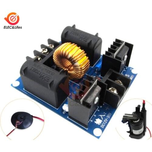 1Pcs 1000W 20A ZVS Low Voltage Induction Heating Coil Module Flyback Driver Board Blue Heater Large Heat Sink Module for Arduino