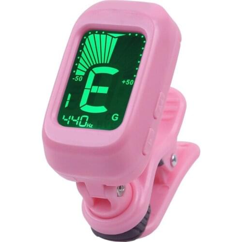 1pcs Folk Acoustic Guitar Tuner Violin Ukulele Bass Electronic Clip-on Type Tuning Tuner with Button Battery