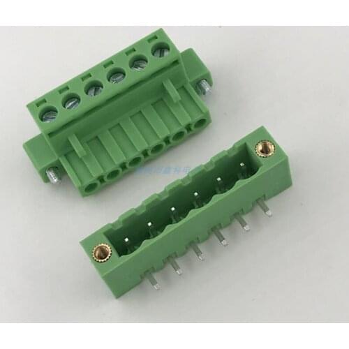 10sets Plug-in type with flanged fixed terminal K2EDGKM-5.08mm 2p-24p Connector