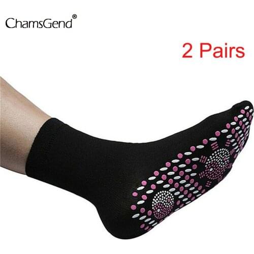 2 Pairs Self-heating Magnetic Socks For Women Men Self Heated Socks Tour Magnetic Therapy Comfortable Winter Warm Socks