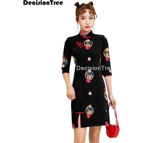 2021 chinese dress modern cheongsam women ao dai lace qipao chinese dress qipao party vintage elegant dress party dress