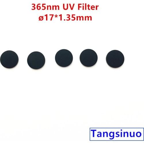 5pcs 17*1.35mm ZWB2 365nm UV Pass Filter Flashlight to eliminate the visible light UG1 U-360