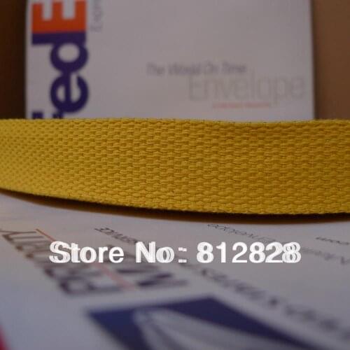 50 Yards 1'' Inch 25mm #17 Yellow Color Key Fob Webbing 50y/roll Free Shipping