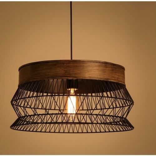 American Countryside Reticular Wrought Iron Foyer Pendant Light Bird Cage Cafe / Bar / Dinner Decoration Lamp Free Shipping