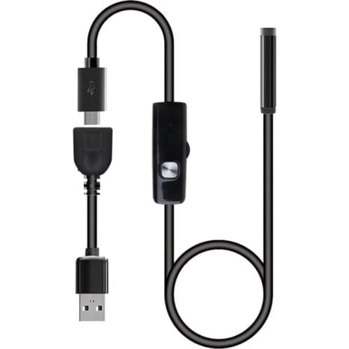AN97 Mobile Phone OTG USB Endoscopy Camera 5.5mm/7mm Lens Waterproof 6 Adjustable LED Lights Inspection Endoscope