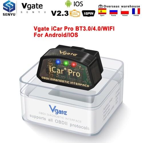 Vgate iCar Pro Elm327 v2.2 For Android/IOS OBD 2 OBD2 Car Diagnostic Auto Tool Bluetooth 4.0 WIFI Scanner PK ELM 327 V 1 5