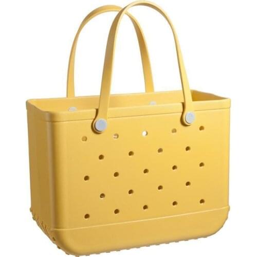 Big Bag Beach Storage Bag Medium Size Handbag New EVA Solid Color Beach Bag Totes Basket