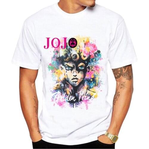 New Harajuku male Tshirt JoJos Bizarre Adventure Print Short Sleeve Fashion Casual tops men Clothing