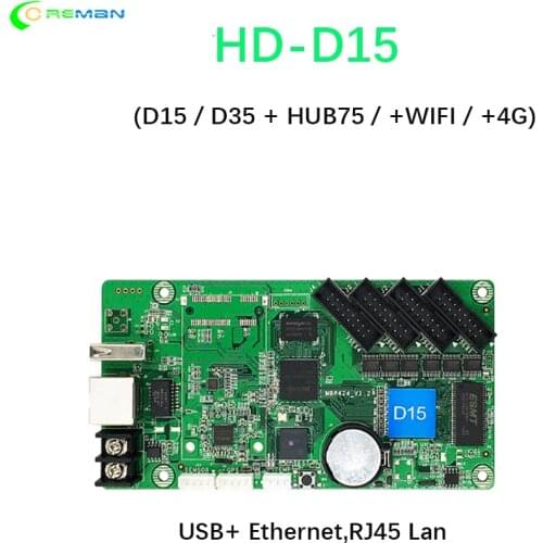 HD-D15 asynchronous 640*64pixels replace for HD-D10) rgb matrix controller card Huidu USB U-disk WIFI 4G D35