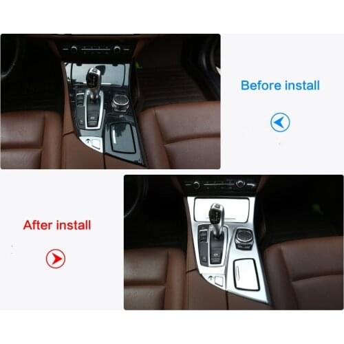 ABS Chrome Center Console Gear Shift Shift Cover Trim For BMW 5 Series F10 2014-2017 520li 525li 530li Car Accessories