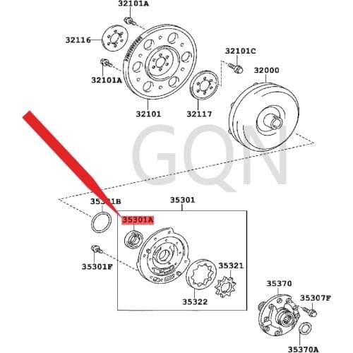Oil seal (for front oil pump) 2008-Toy ota YAR ISV ITZ SCI ONX BTO YOT AXA Gearbox front oil seal seal ring rubber ring