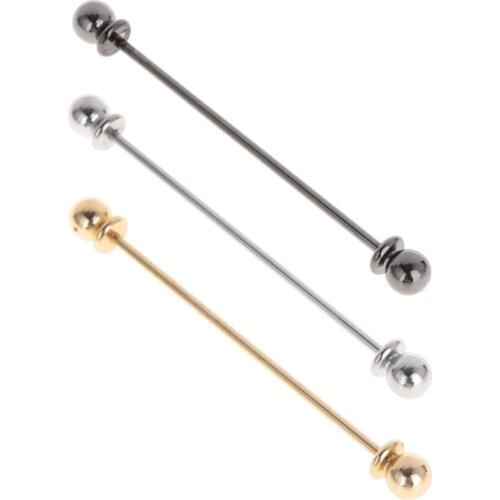 Men Shirt Pins Tie Clip Collar Clasp Luxury Business Wedding Brooch Bar Ornament