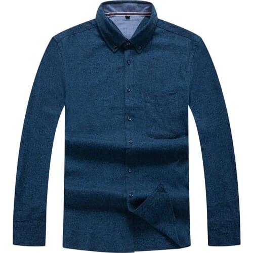Plus size 8XL 7XL 6XL 5XL Mens Shirt Brand Male Long Sleeve Shirts Casual cotton Slim Fit Solid Color Men Dress Shirts