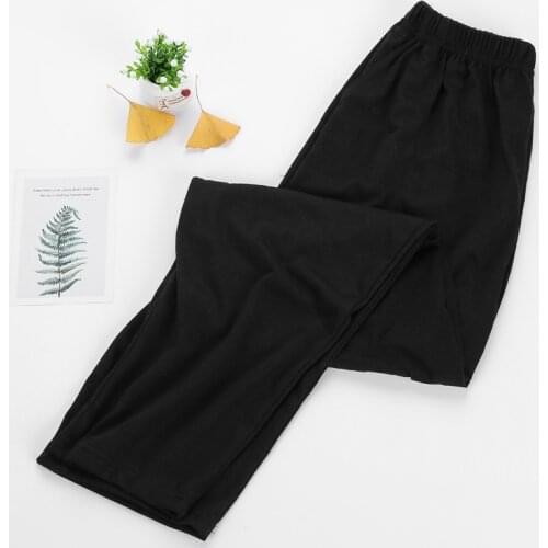 Mens Trousers 100%Cotton Pajamas Soft Lovers Sleep Bottoms Homewear Unisex Lounge Pants Pajama women men Casual Home Clothing