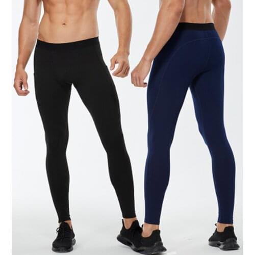 Mens Compression Sports Leggings Plus Velvet Gym Trouser Pockets Training Gym Pants Fitness Running Quick-drying Wicking Tights