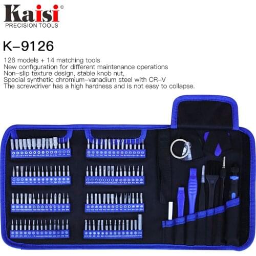 Kaisi 126 in 1 Screwdriver Set Magnetic Screwdriver Bit Torx Multi Precision Screwdriver for Phone Electronic Device Hand Tool