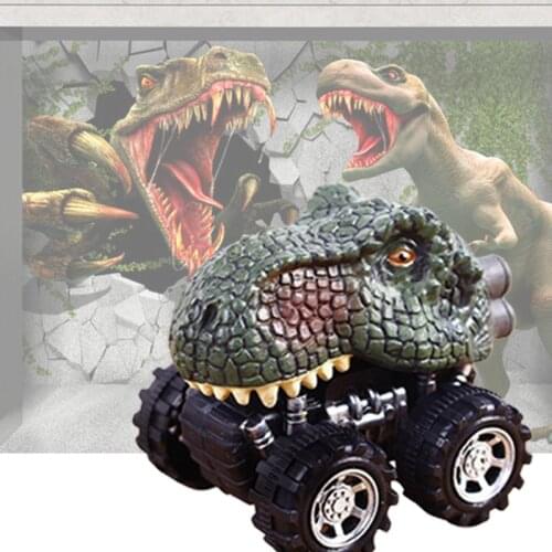 Novelty Toy Dinosaur Car Fun Mini Dinosaurs World Triceratops Tyrannosaurus Toys Model Pull Back Cars for Children Birthday Gift