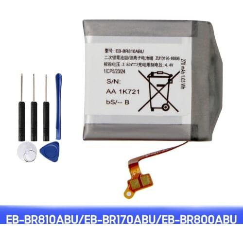 Samsung Original EB-BR800ABU Battery EB-BR170ABU EB-BR810ABU For Samsung Gear S4 SM-R800 SM-R810 R805 42mm 46mm Smart Watch