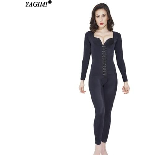 YAGIMI Full Body Shapers Women Postpartum Recovery Shaping Belly Tummy Thigh Arm Shapewear with Hook Open File Design Shapers