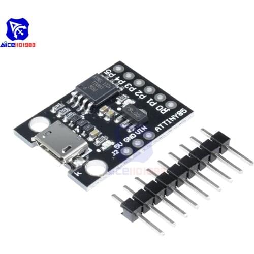 ATtiny ATtiny85 Digispark Kickstarter Micro USB Development Board Module For Arduino IIC I2C TWI SPI Low Power Microcontroller
