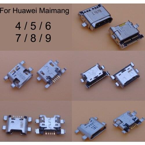 50PCS For Huawei Maimang 9 4 5 6 7 8 /G8 G7 G9 Plus/Mate 10 20 Lite/Enjoy 9S Micro USB Charging Charge Jack Socket Connector