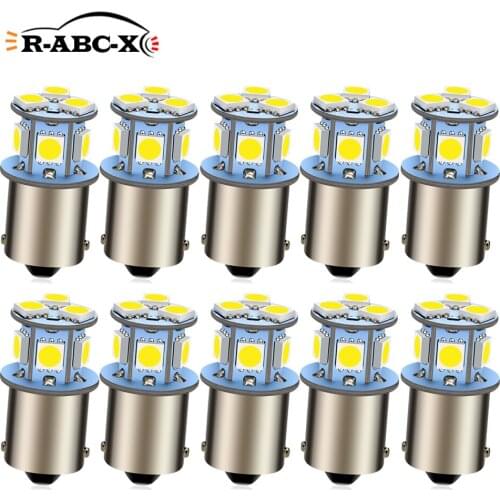 RUIANDSION 10Pcs S25 1156 BA15S P21W LED BAU15S PY21W 6V 12V 24V Car Turn Signal Light Truck Reverse Lamp Motorcycle Tail Bulb