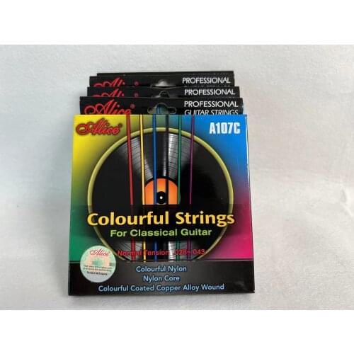 3 set of Acoustic Guitar Nylon Core Strings ,Colourful Nylon A107C