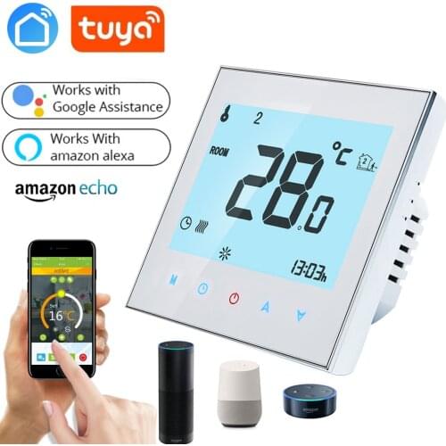 WiFi Thermostat Temperature Controller for Gas Boiler/Water/Electric floor Heating Water/support Google Home Alexa voice control