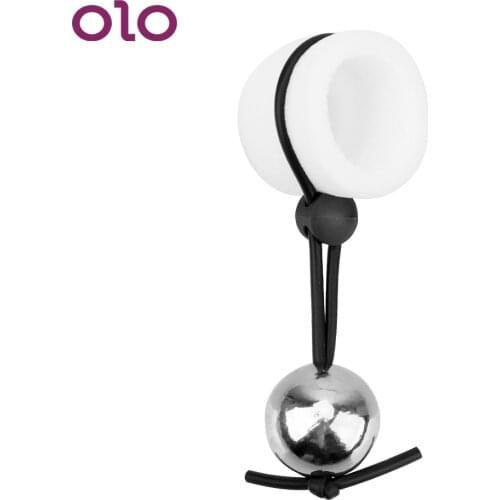 OLO Enlargement Weight Stretcher Extender Metal Ball Penis Extender Stretcher Cock Ring Penis Sleeve Sex Toys for Men