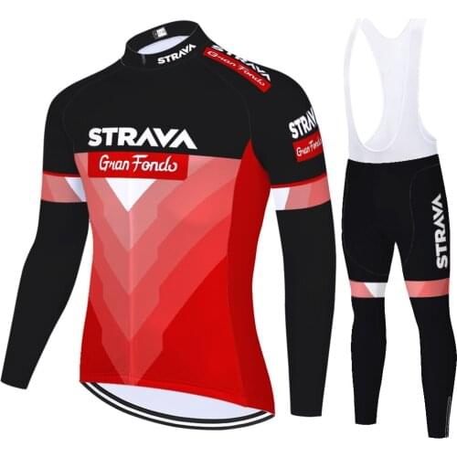 Strava cycling clothing 2021 summer spring quick dry equipacion ciclismo hombre long sleeve jersey 20D gel pad tenue velo homme